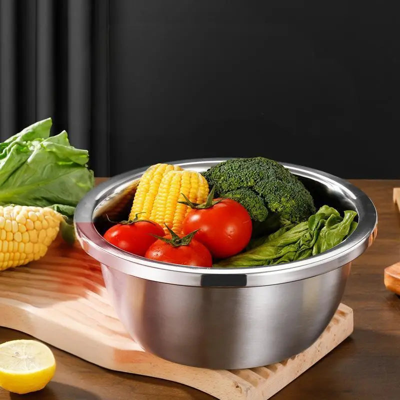 Summerwins 3-in-1 Stainless Steel Multifunctional Cutting Machine and Strainer Set for Washing Rice, Fruits, and Vegetables - Essential Kitchen Tool
